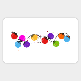 Colorful light bulb Merry Christmas Sticker